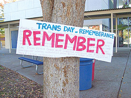 Letter: Transgender Day of Remembrance for support and solidarity