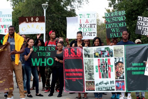 Universiy of Toledo’s Black Student Union rallies against police brutality